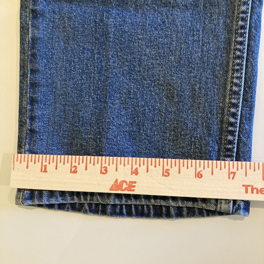 LEVI Jeans 514 Men 34x32 (Fits 34x30.5) Stretch Straight Fit Blue Western Cowboy - Picture 12 of 15
